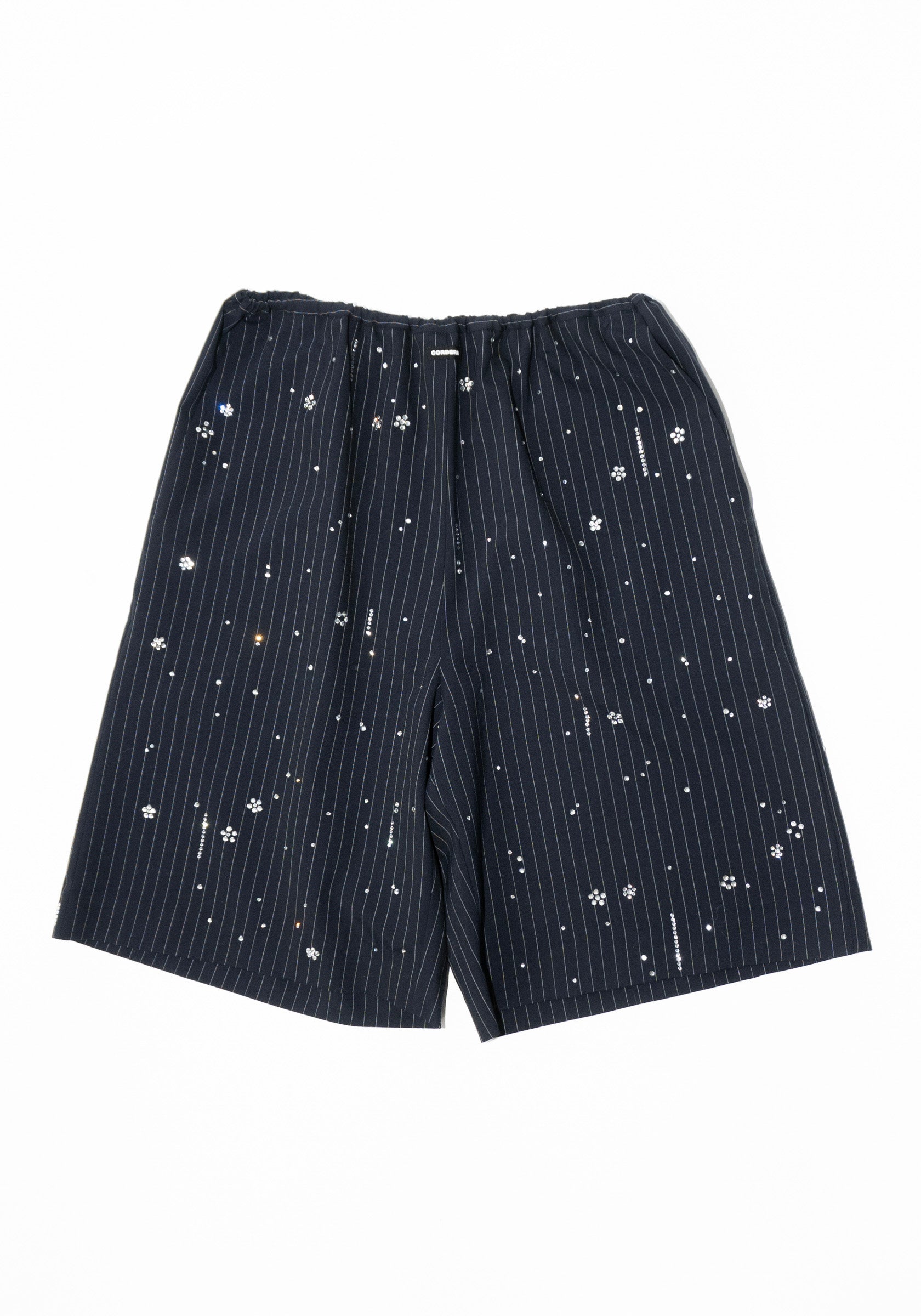 Cordera Embellished Pinstripe Bermuda Short