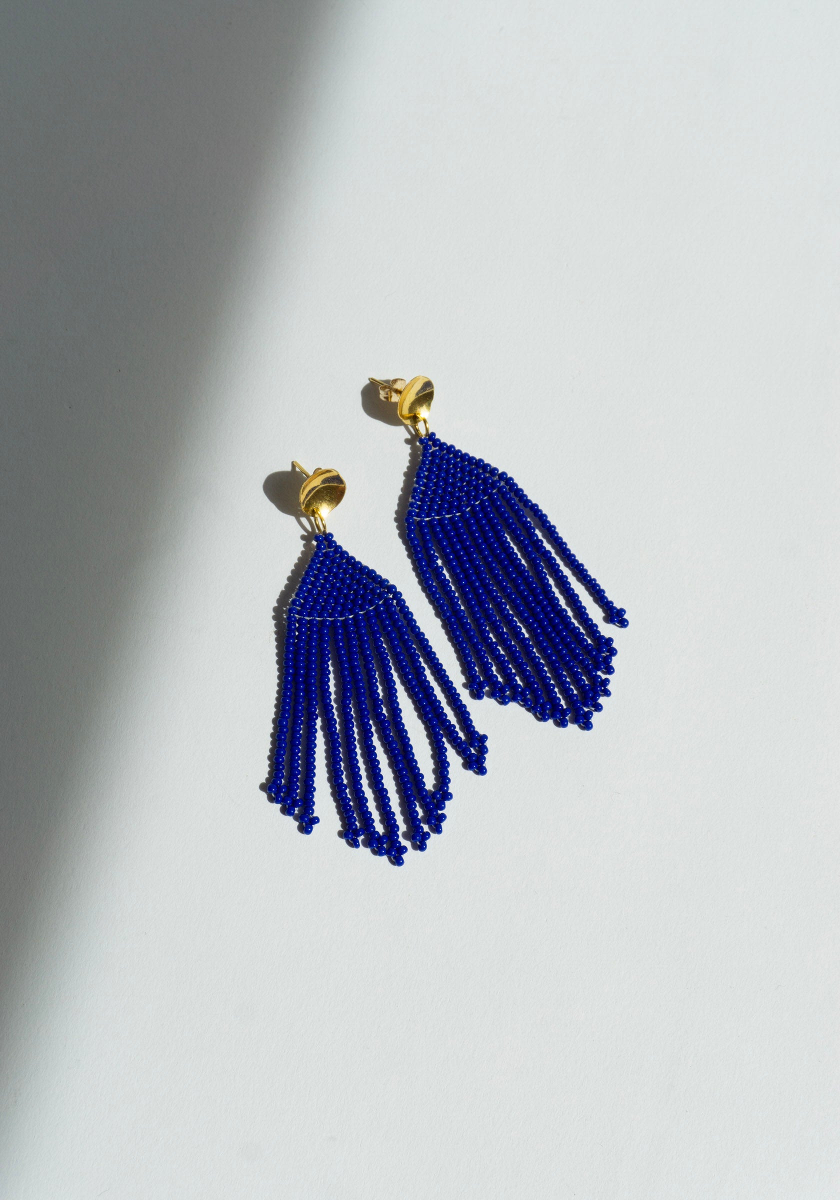Mare Gold Oaxaca Earrings in Electric Blue