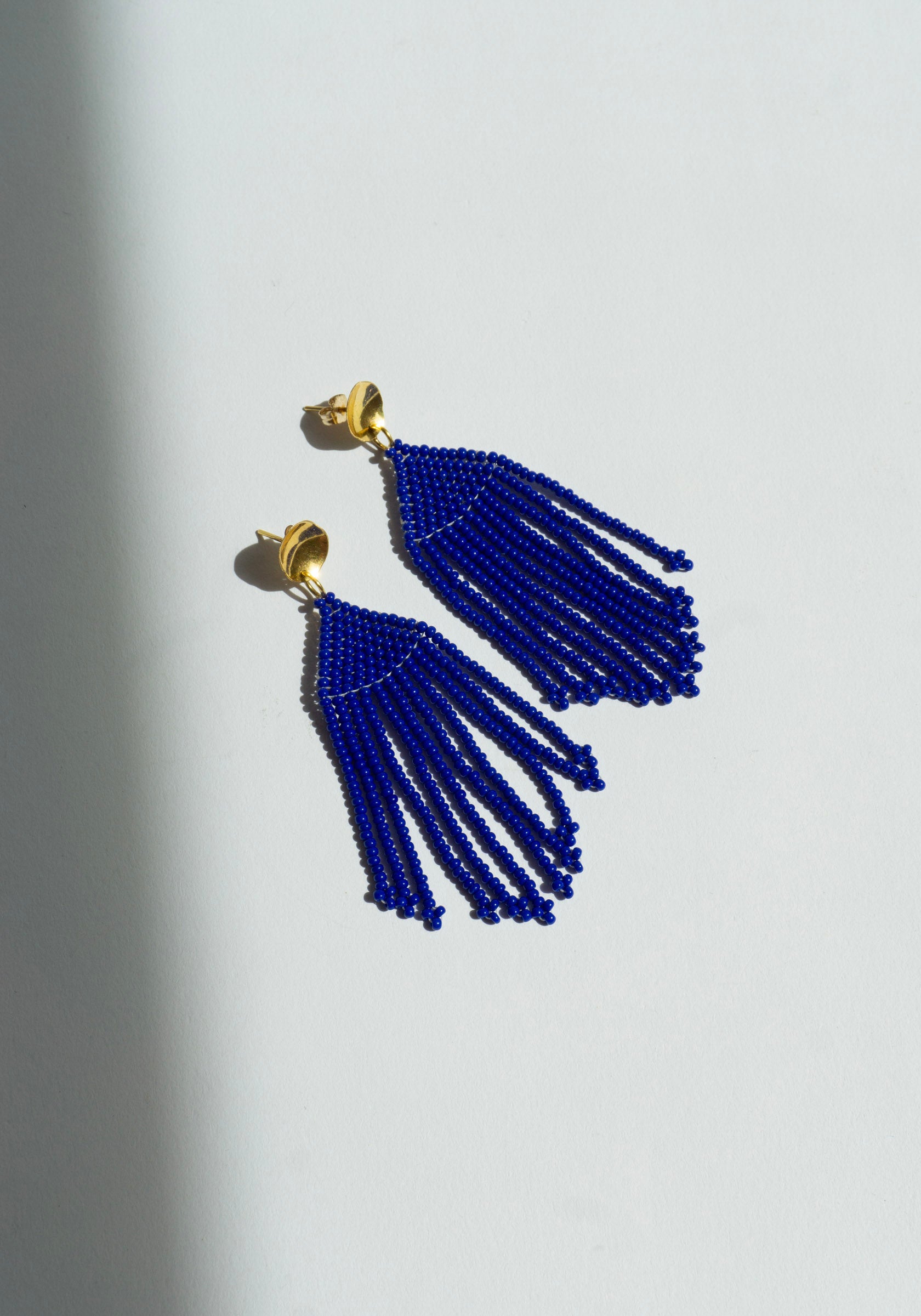 Mare Gold Oaxaca Earrings in Electric Blue