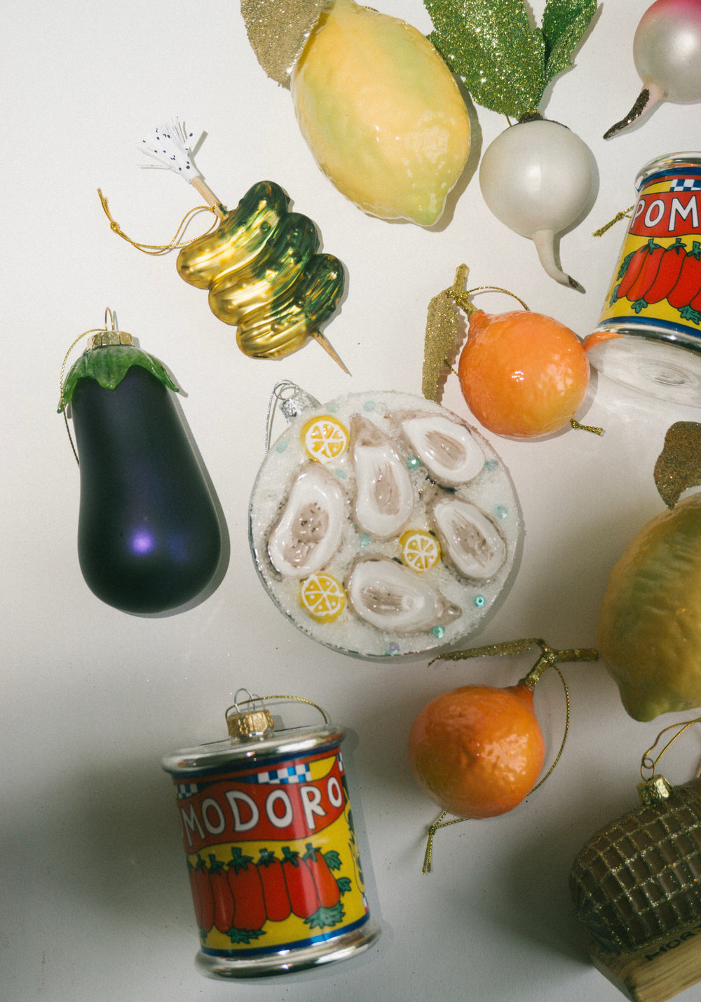 Plated Oysters on Ice Ornament