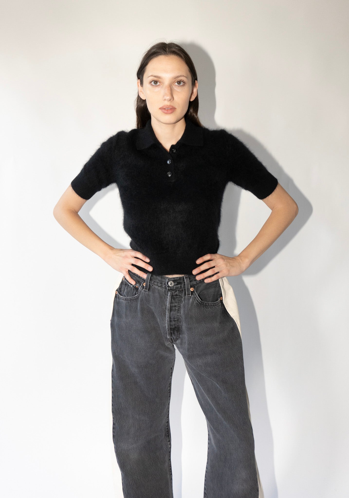 Lisa Yang Carolyn Sweater in Black Brushed