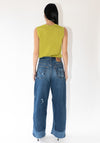 Vintage Reworked Culotte Jean in Indigo