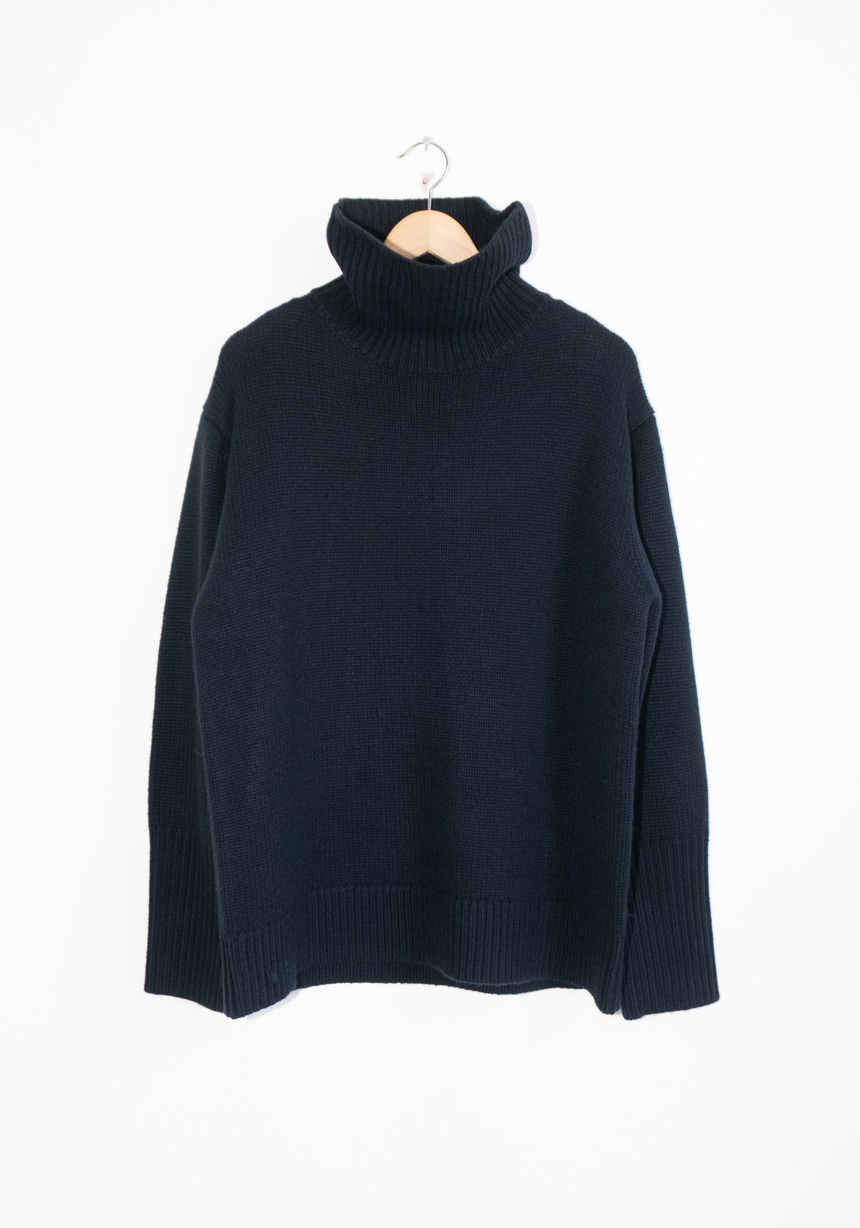 High Neck Longsleeve Sweater in Security Blue