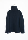 High Neck Longsleeve Sweater in Security Blue