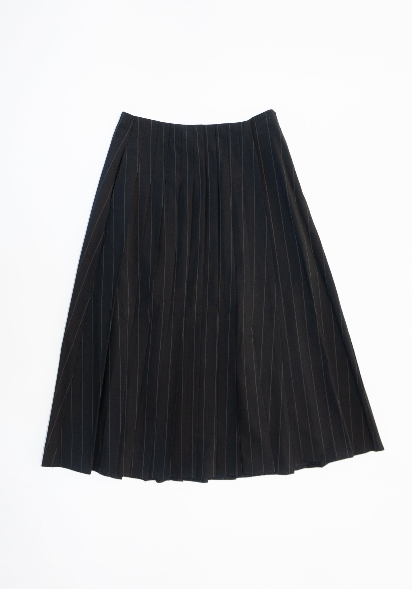 6397 Pleated Skirt in Pinstripe