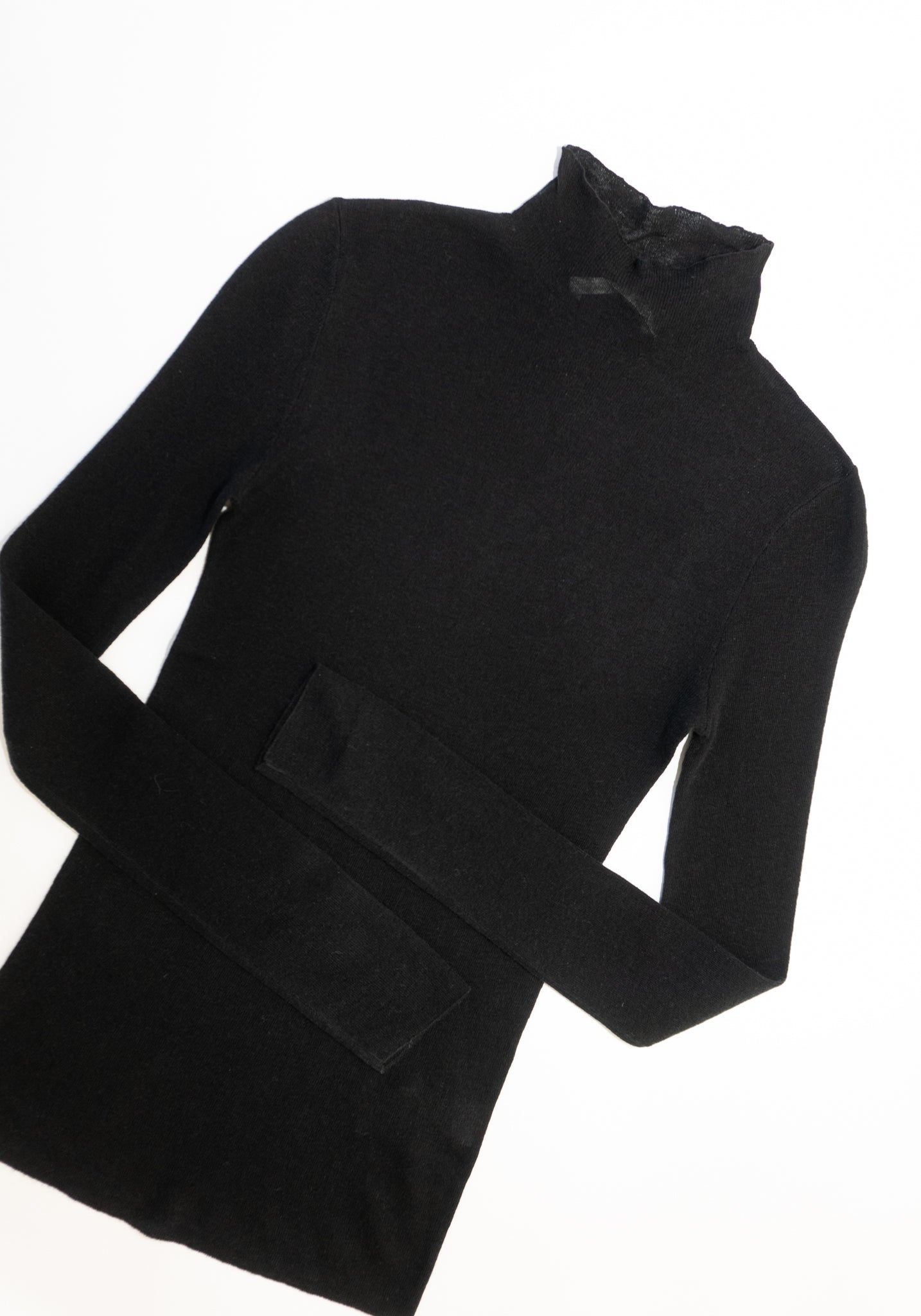 6397 Rib Mock Neck in Black