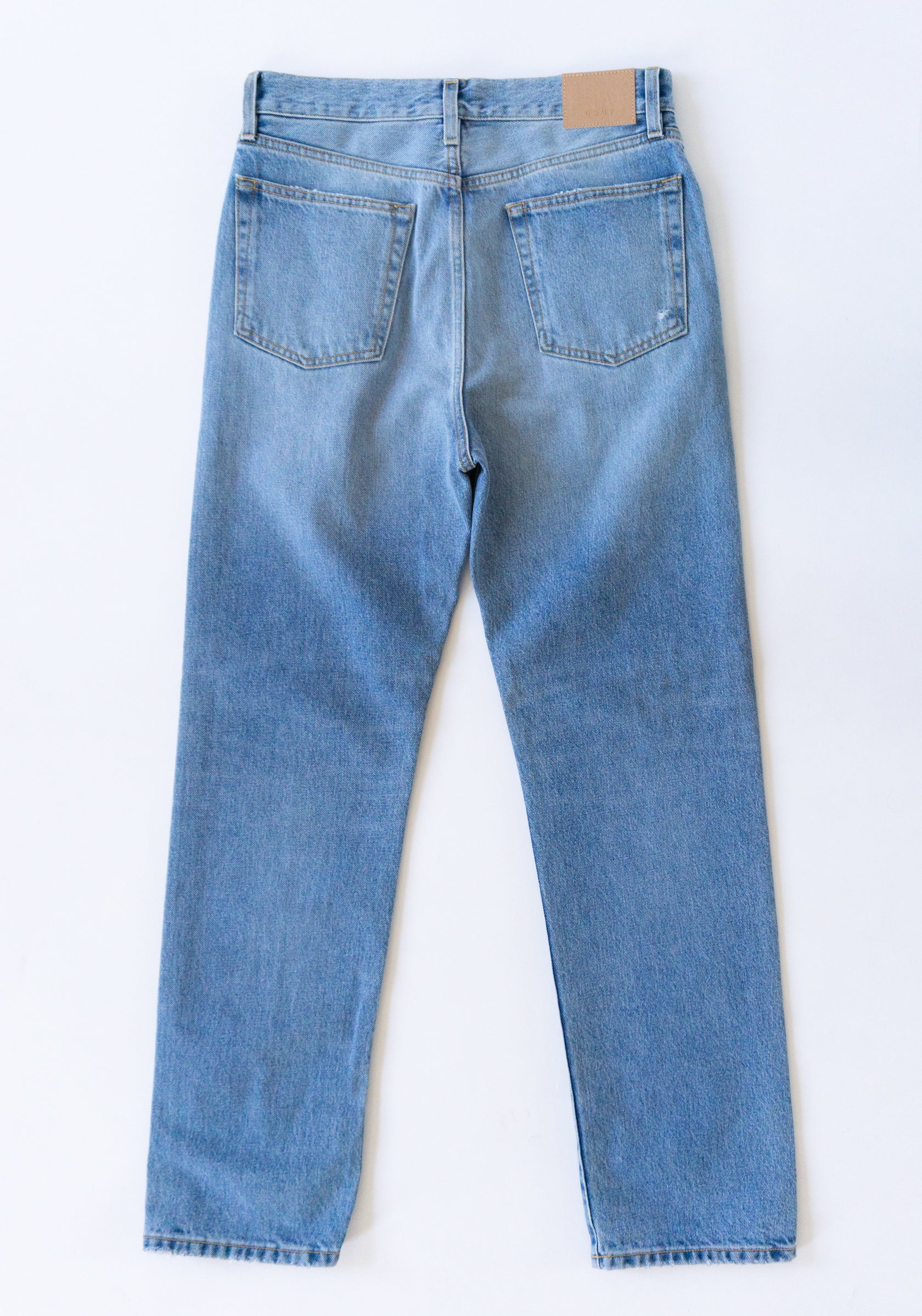 Torn Relaxed Straight Jean in True Blue