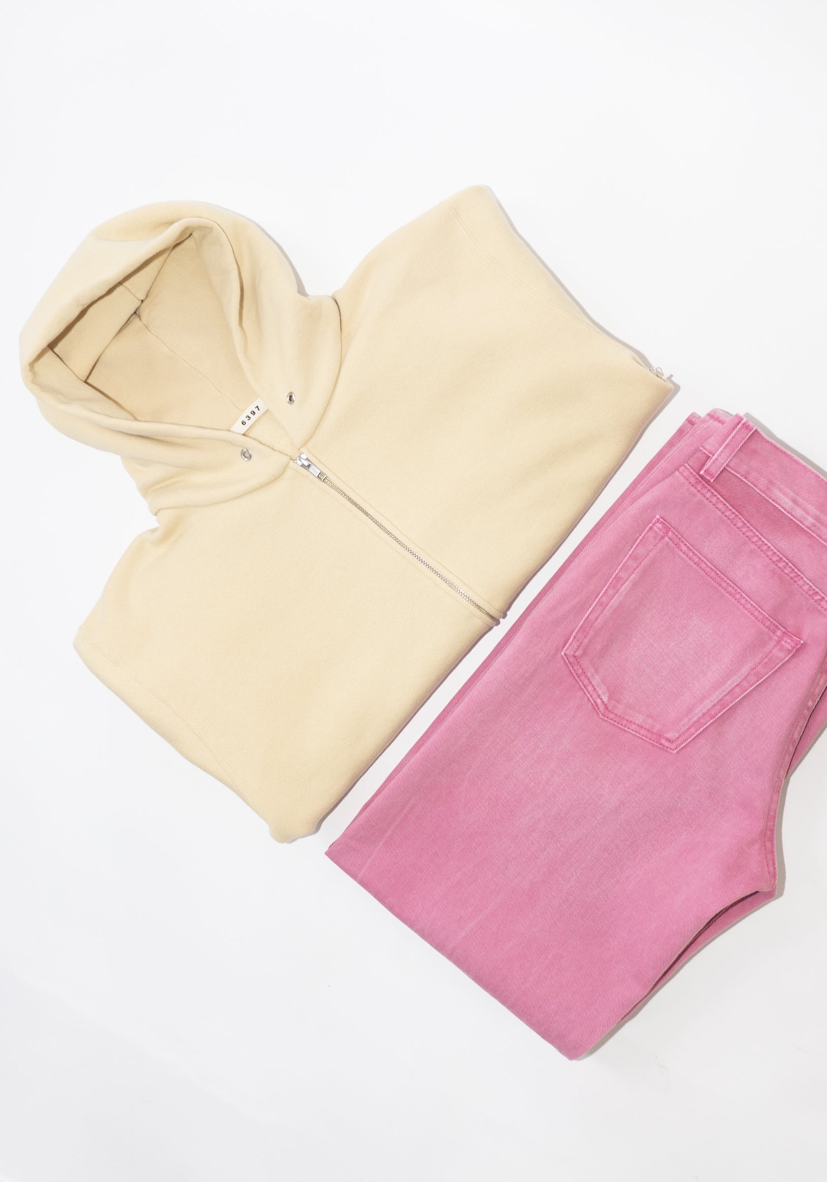 6397 Zip Up Hoodie in Blonde

