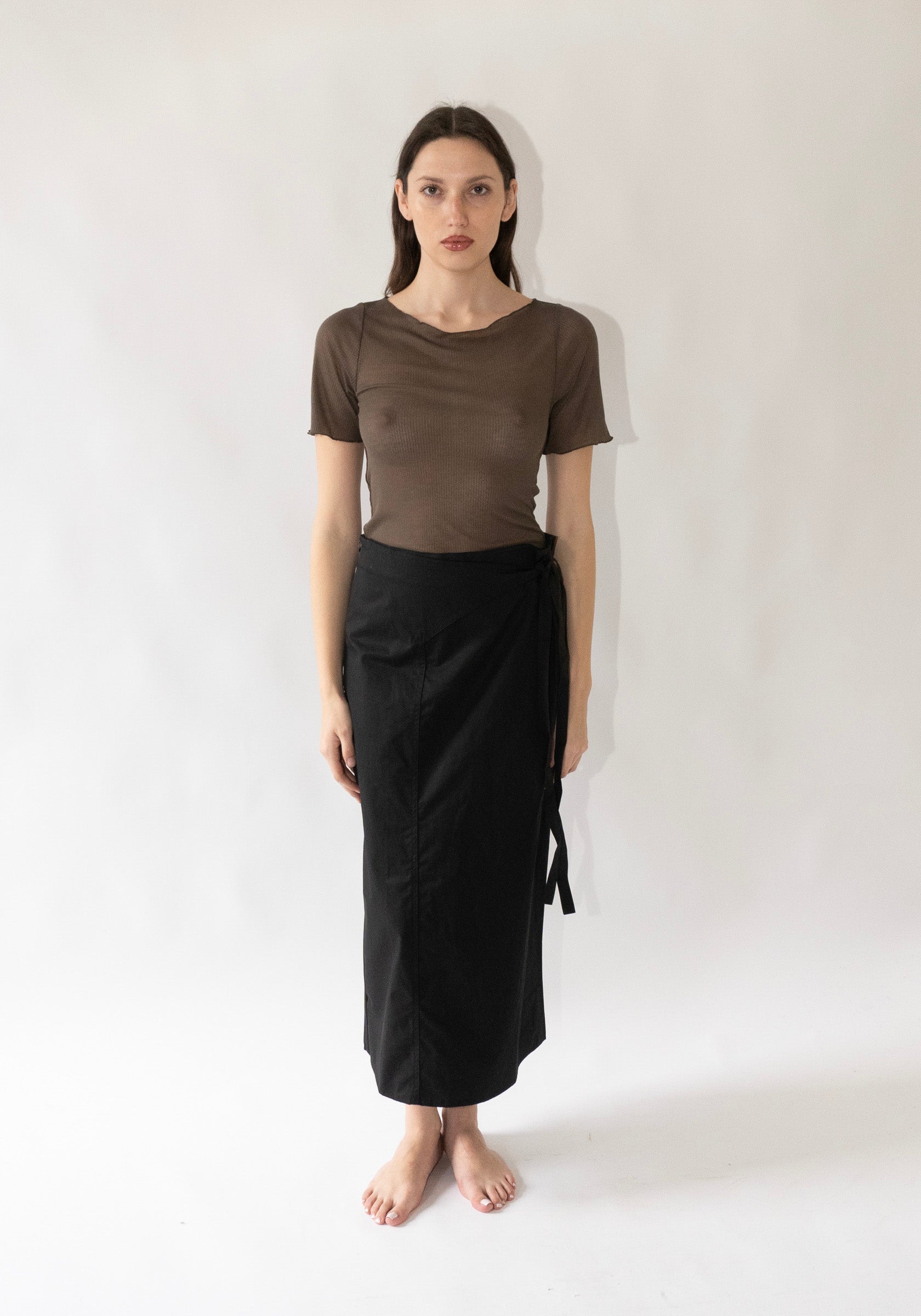 Deiji Studios Crossover Skirt in Black