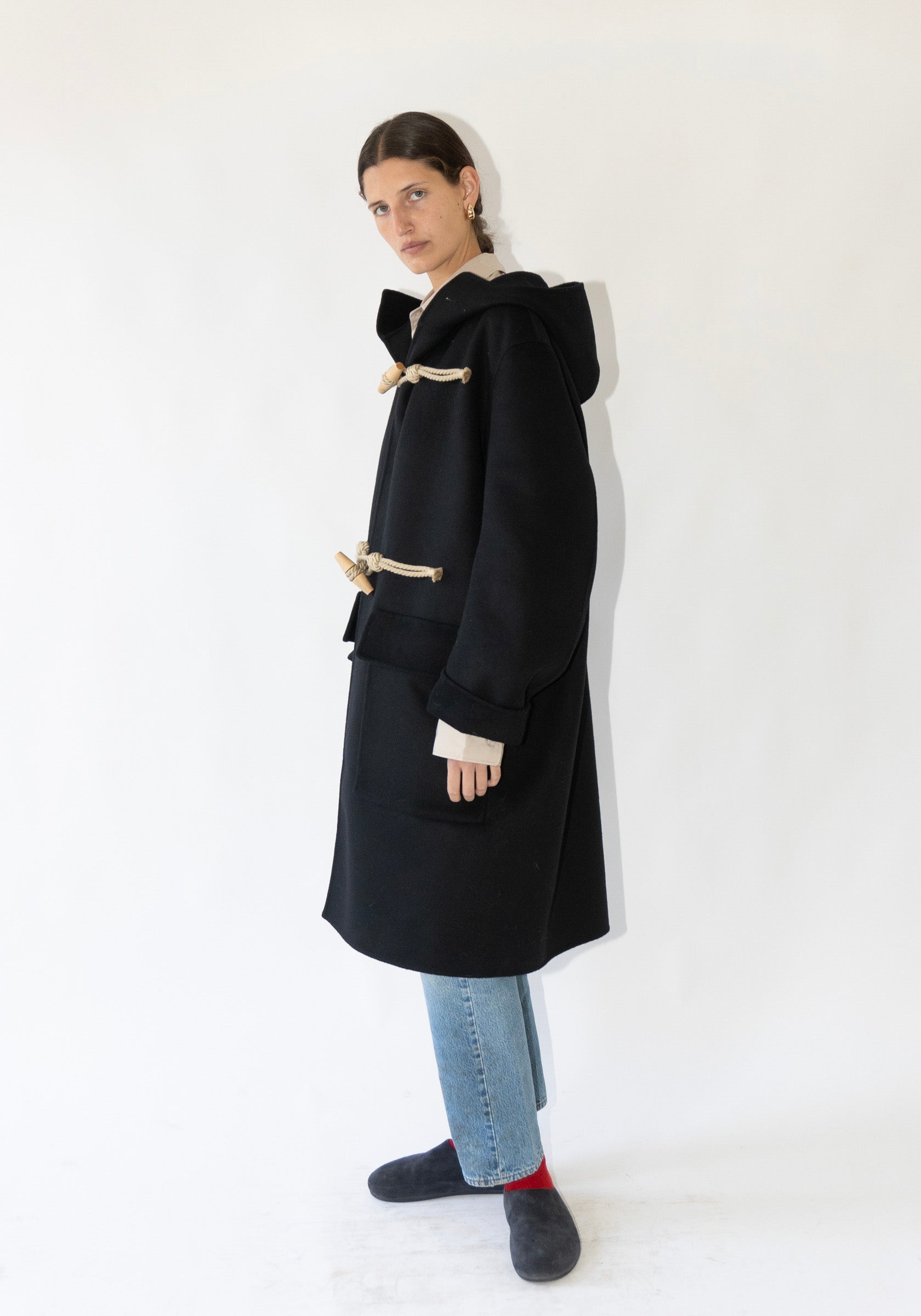 Castle Duffle Coat in Black