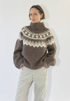6397 Sedona Hand Knit Sweater in Mink Fairisle