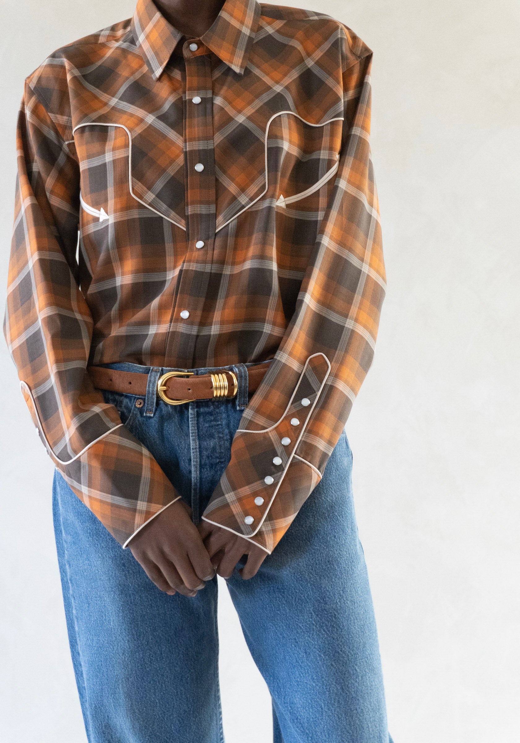 6397 Western Shirt in Red Rock