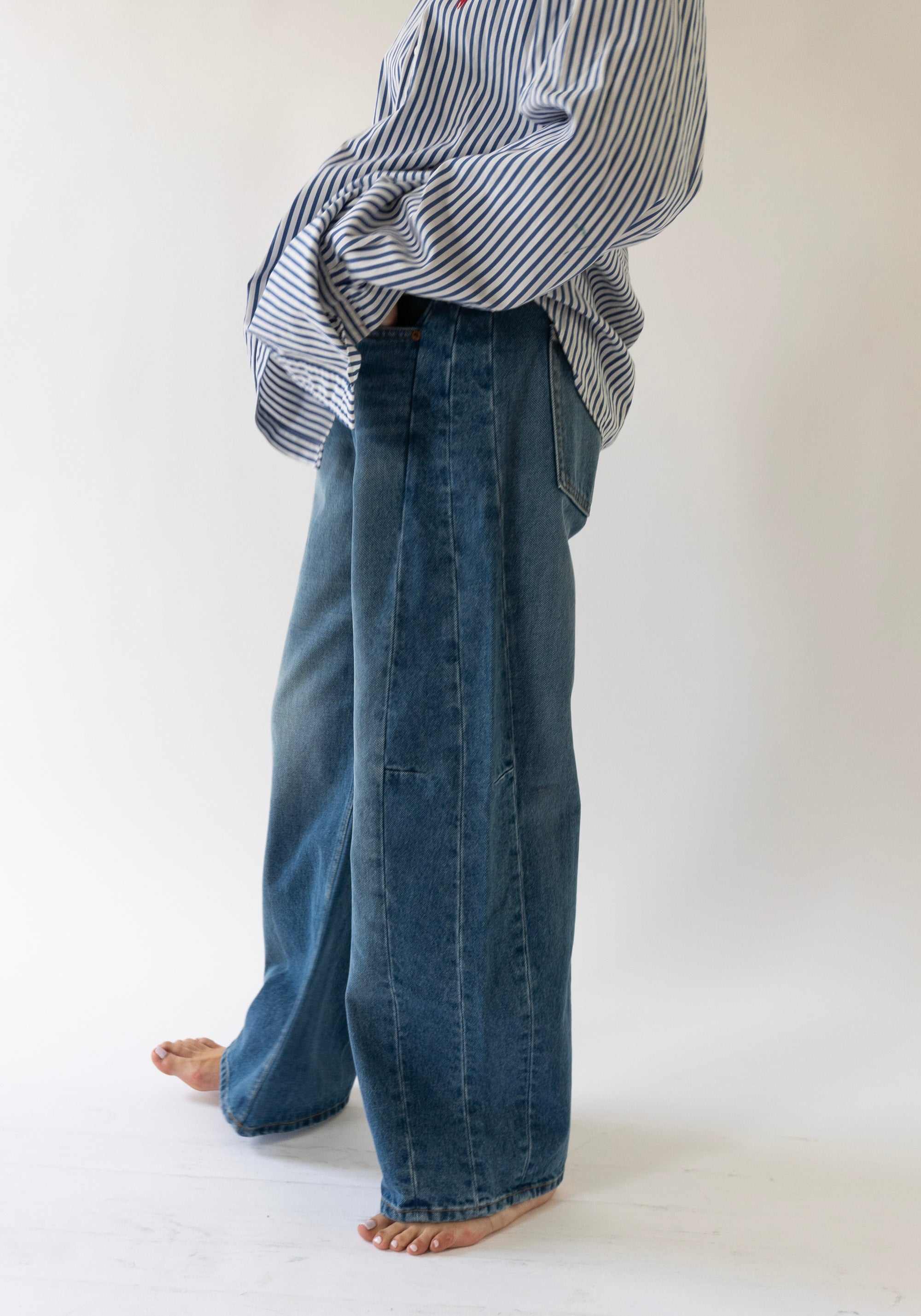 B Sides Relaxed Lasso Long Jean in Hyde Wash