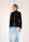 Colleen Allen Shaped Fleece Jacket in Black