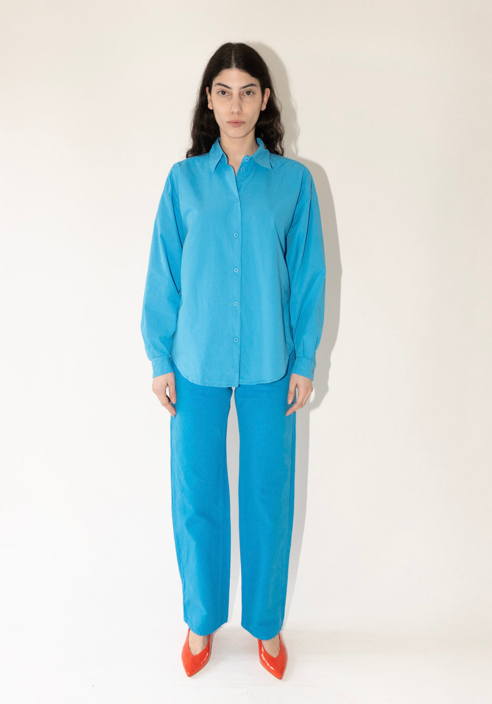 Jesse Kamm Alberta Shirt in Pool Blue