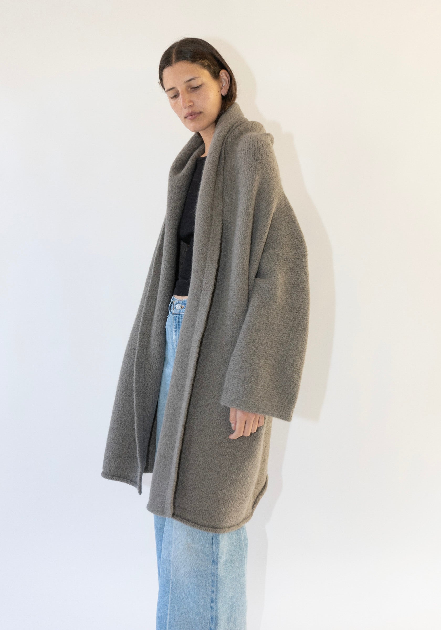 Capote Coat in Concrete