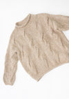 Lauren Manoogian Handknit Cable Rollneck Sweater in Husk