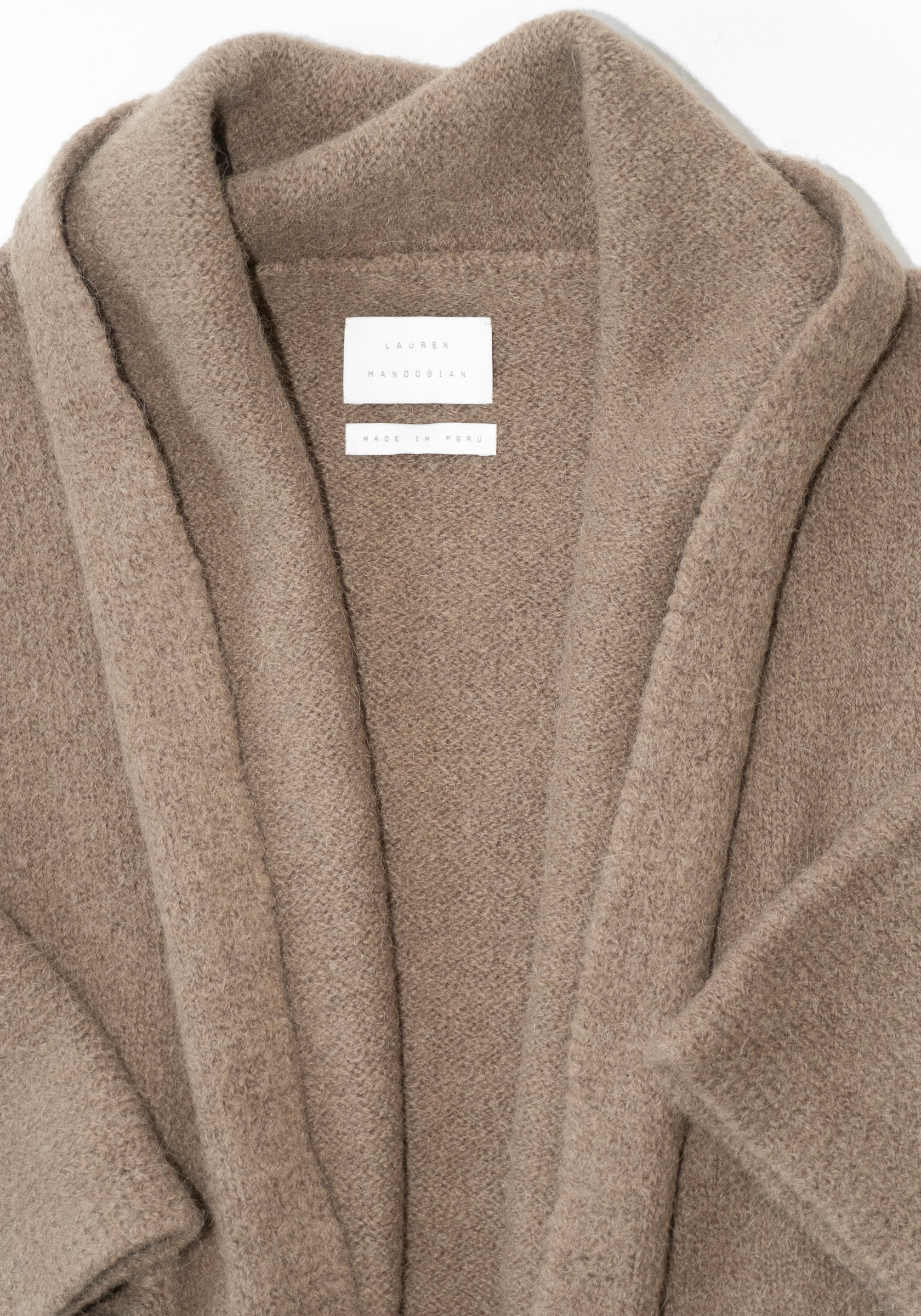 Lauren Manoogian Long Shaw Cardigan in Tobacco