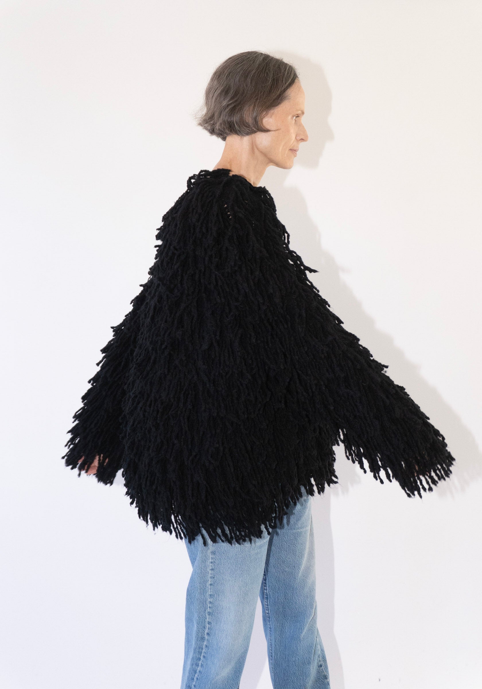 Gabin Round Neck Sweater in Black