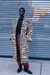 Vintage Zebra Print Ponyhair Trench