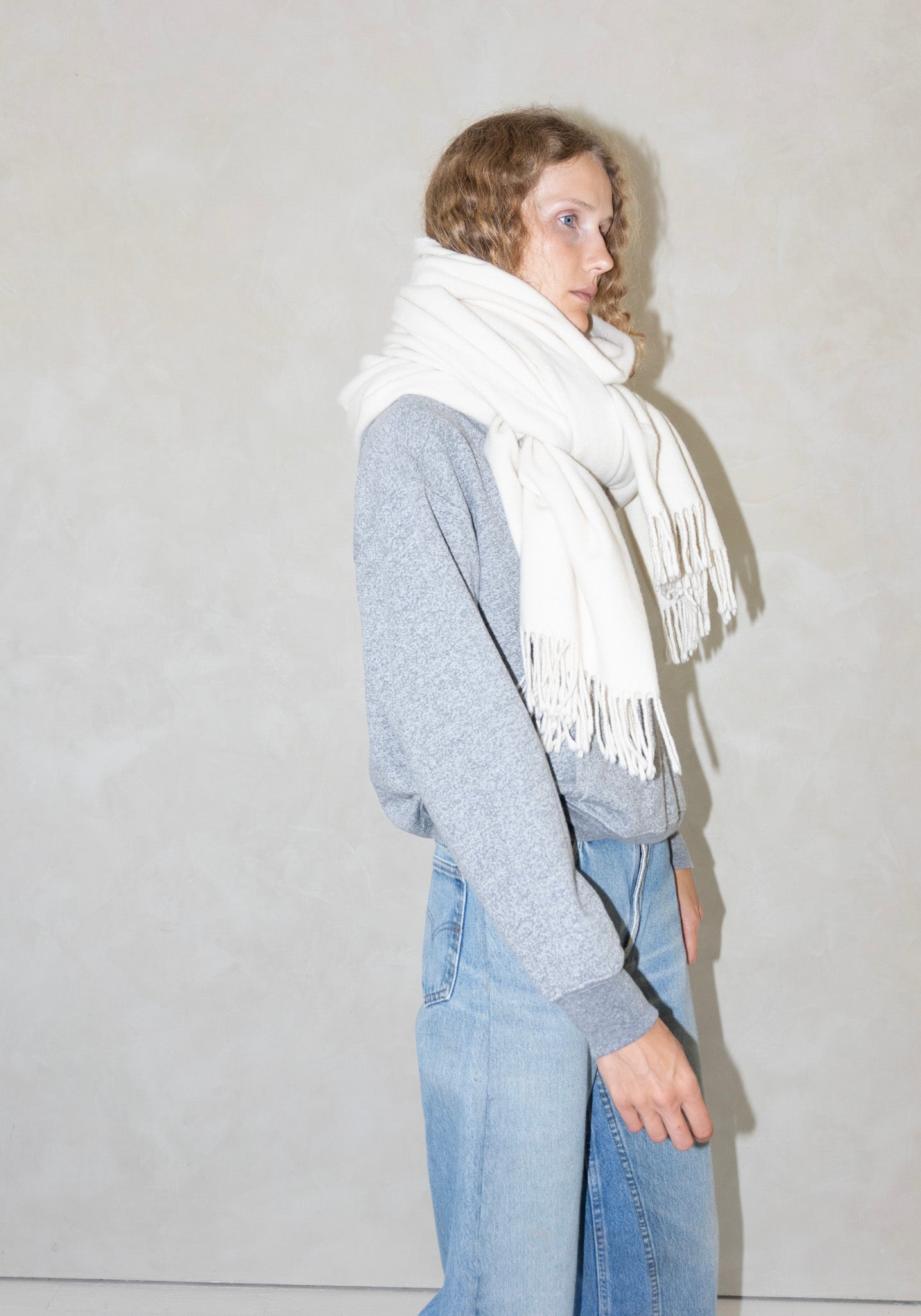 Sofie D'Hoore Arctic Wool Scarf in Mont Blanc