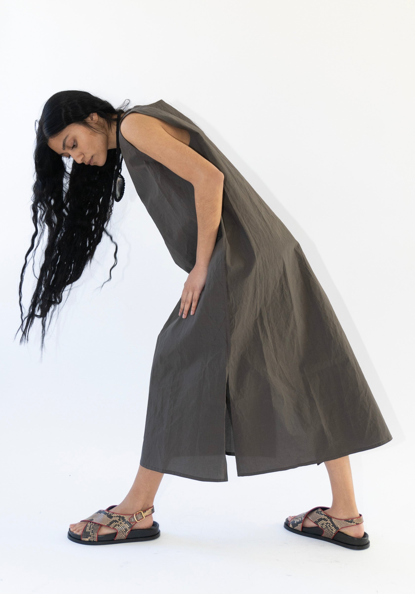 Sofie D'Hoore Deva Sleeveless Dress in Truffle – VESTIGE