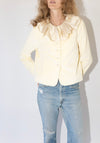 British Cotton Velvet Rowan Jacket in Ivory