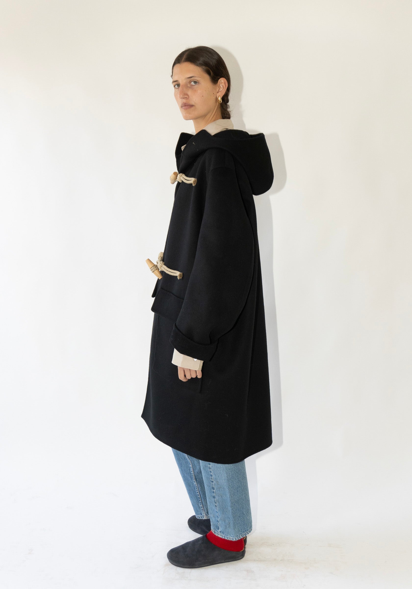 Castle Duffle Coat in Black