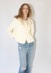 British Cotton Velvet Rowan Jacket in Ivory