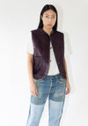 Hair Hide Leather Ella Vest in Violet