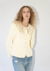British Cotton Velvet Rowan Jacket in Ivory