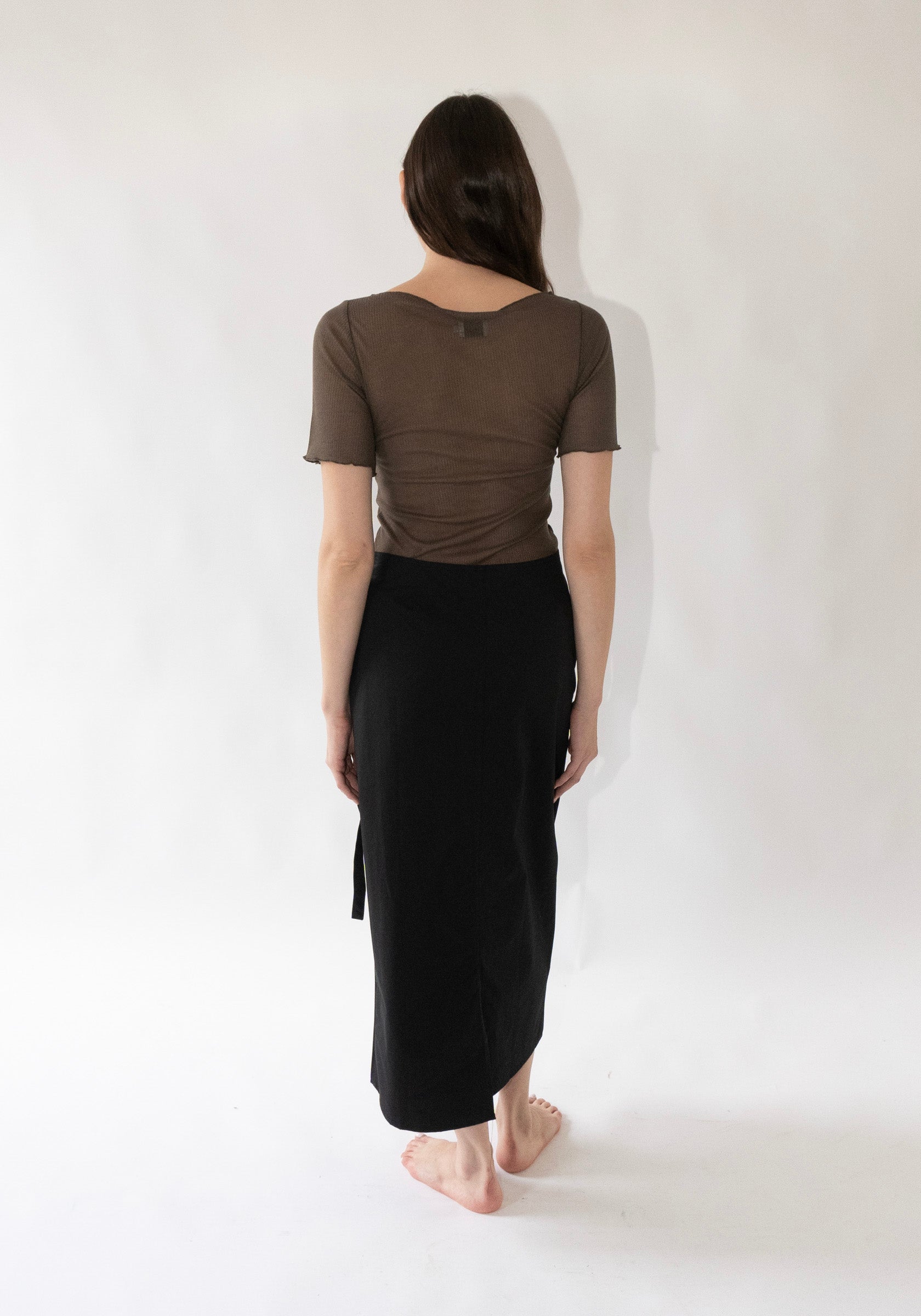 Deiji Studios Crossover Skirt in Black