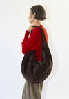 Suede Crossbody XL Bag in Brown