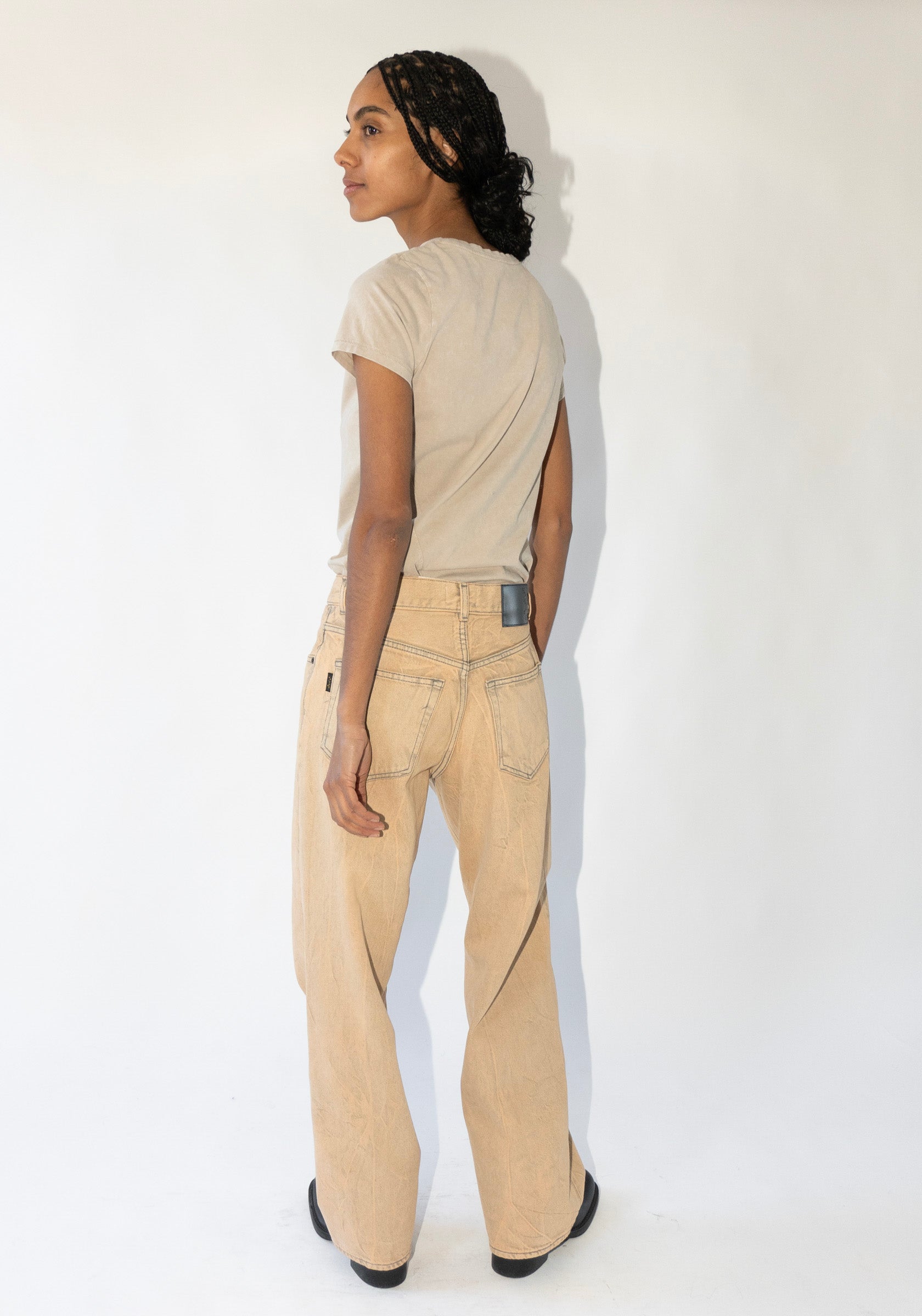 Bonnie Straight Leg Jean in Overdyed Camel