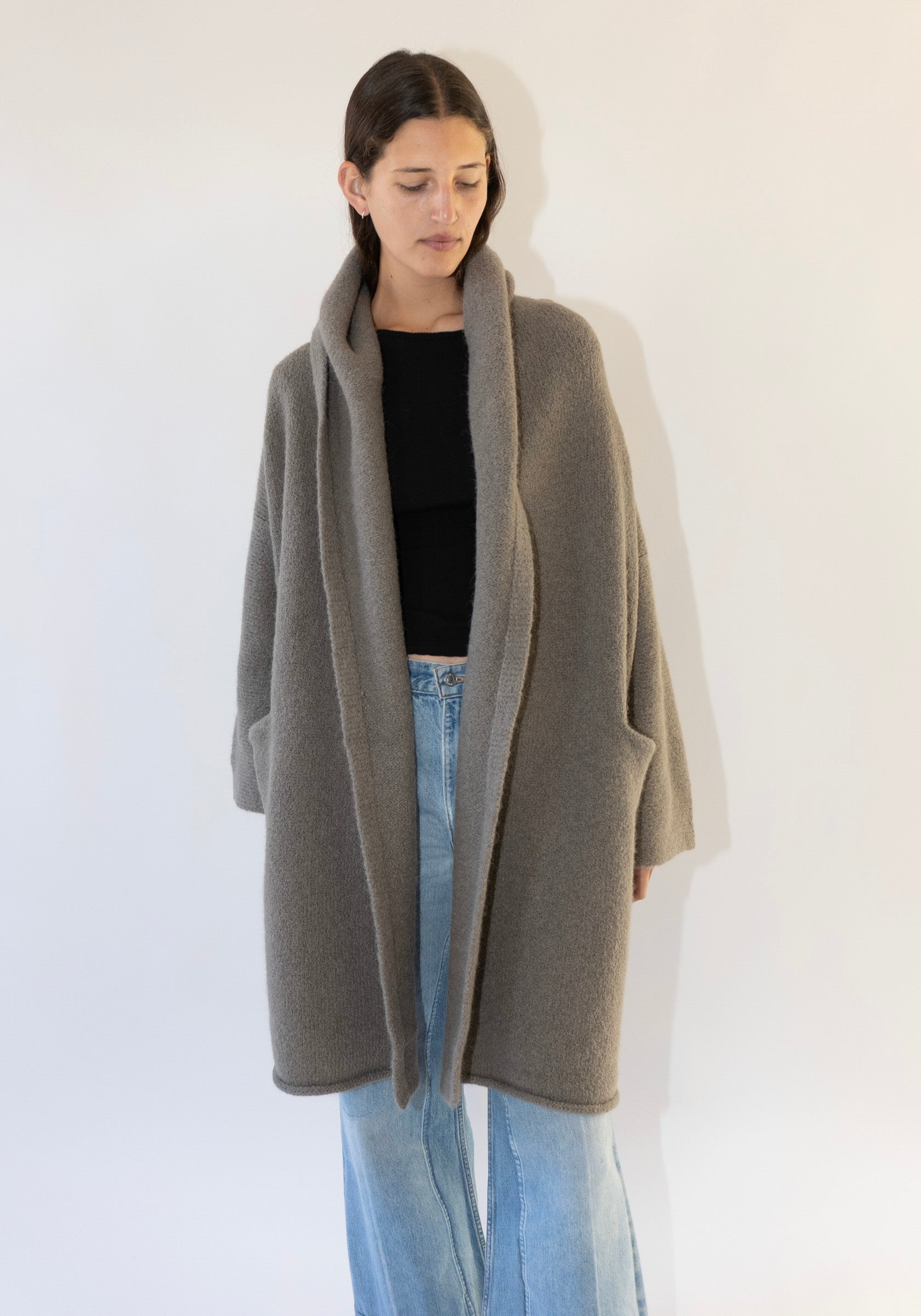 Capote Coat in Concrete