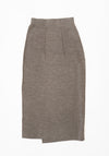 Lauren Manoogian Double Knit Blanket Skirt in Cinder