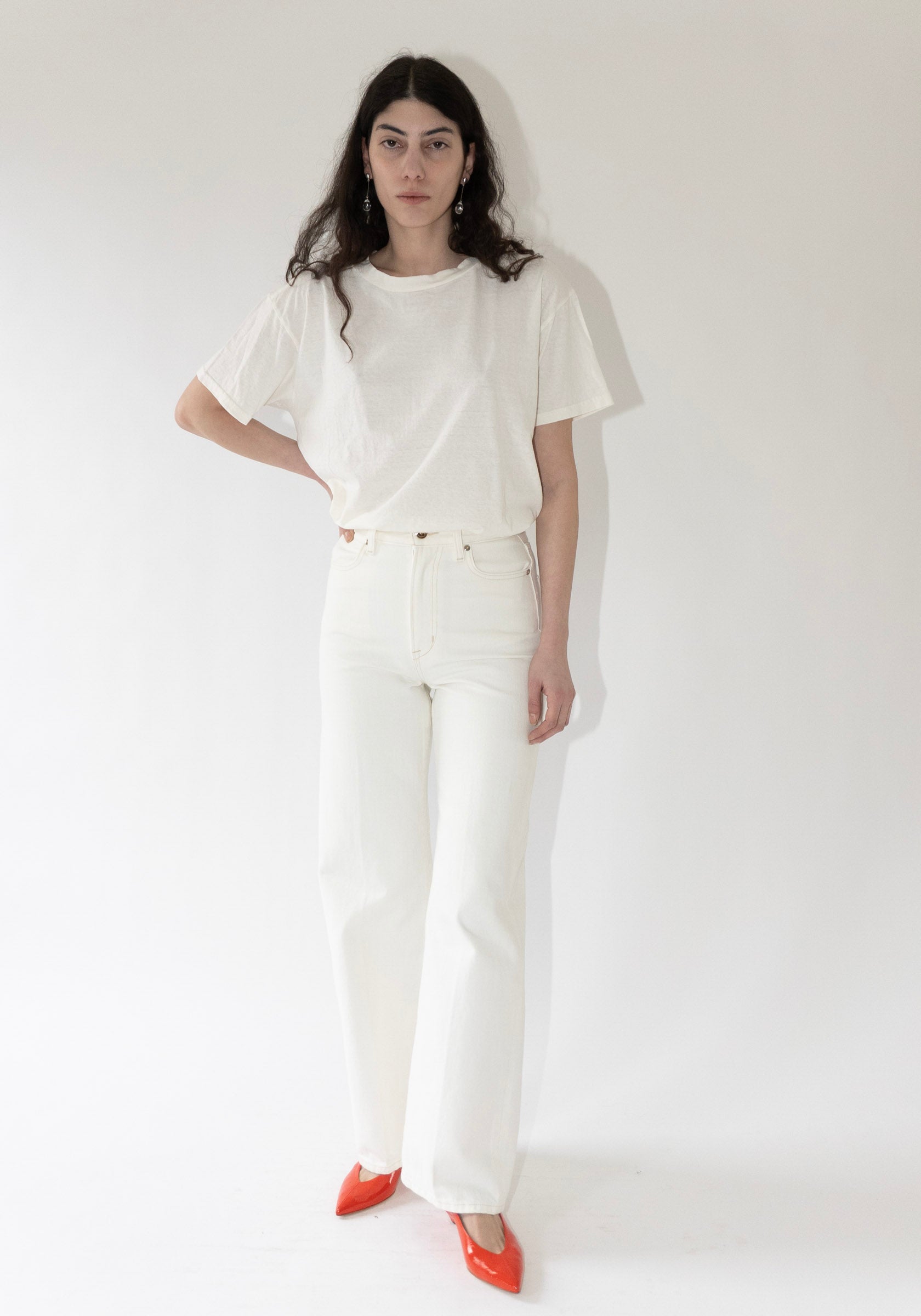 Ruadh Quinn Selvedge Jean in White