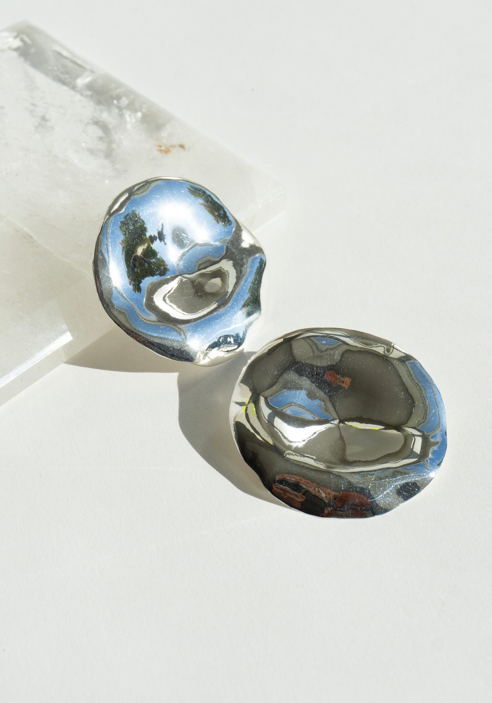 Shannon Bond Moon Earrings in Sterling Silver