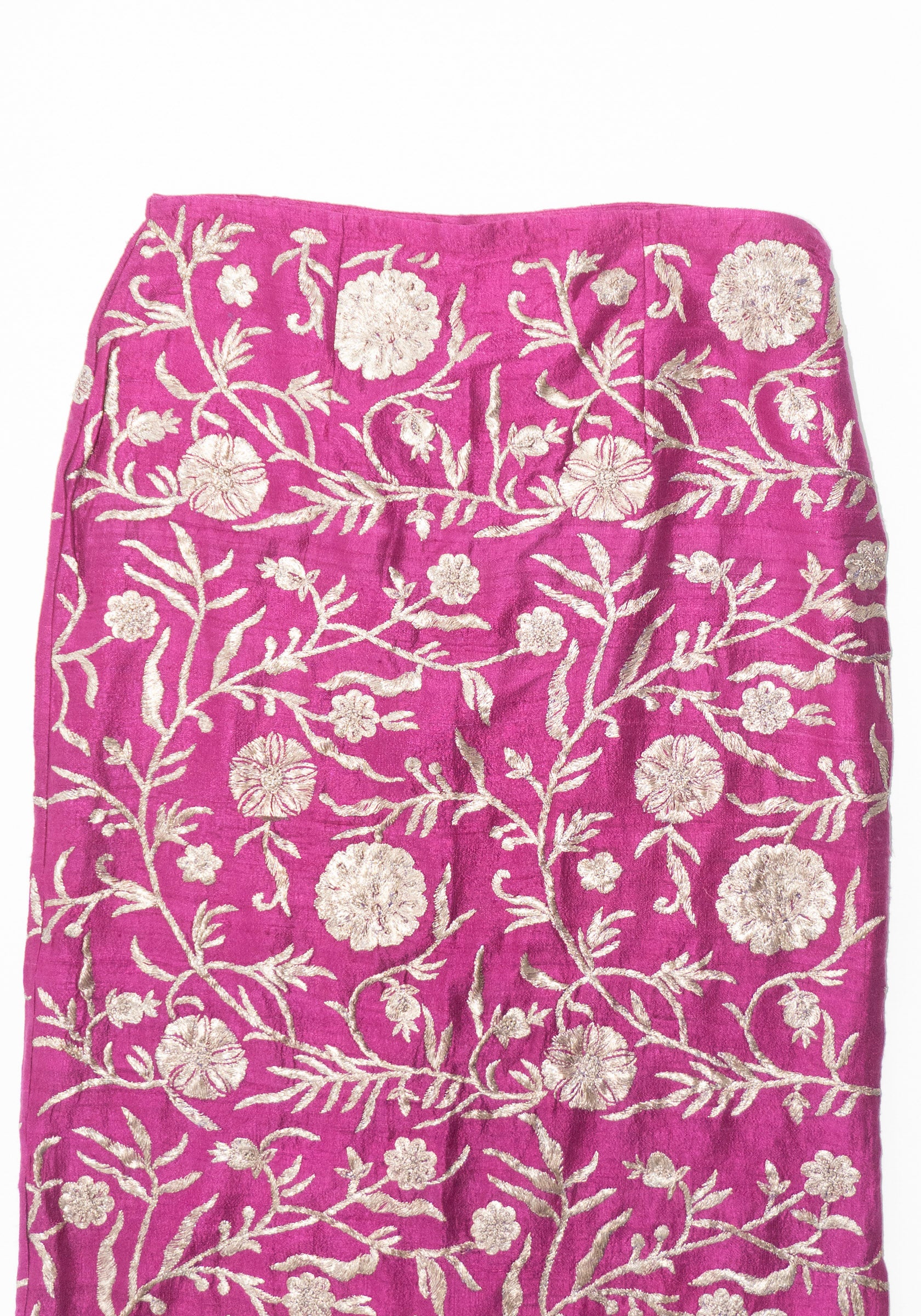 Kasab Slip Skirt with Kota in Magenta