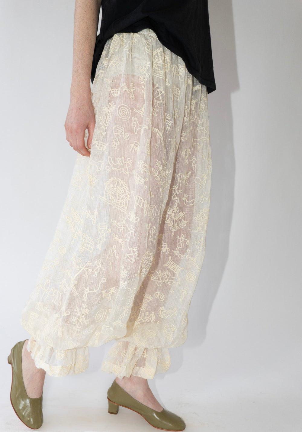 Tigra Tigra Kota Warli Dream Pants in Off-White