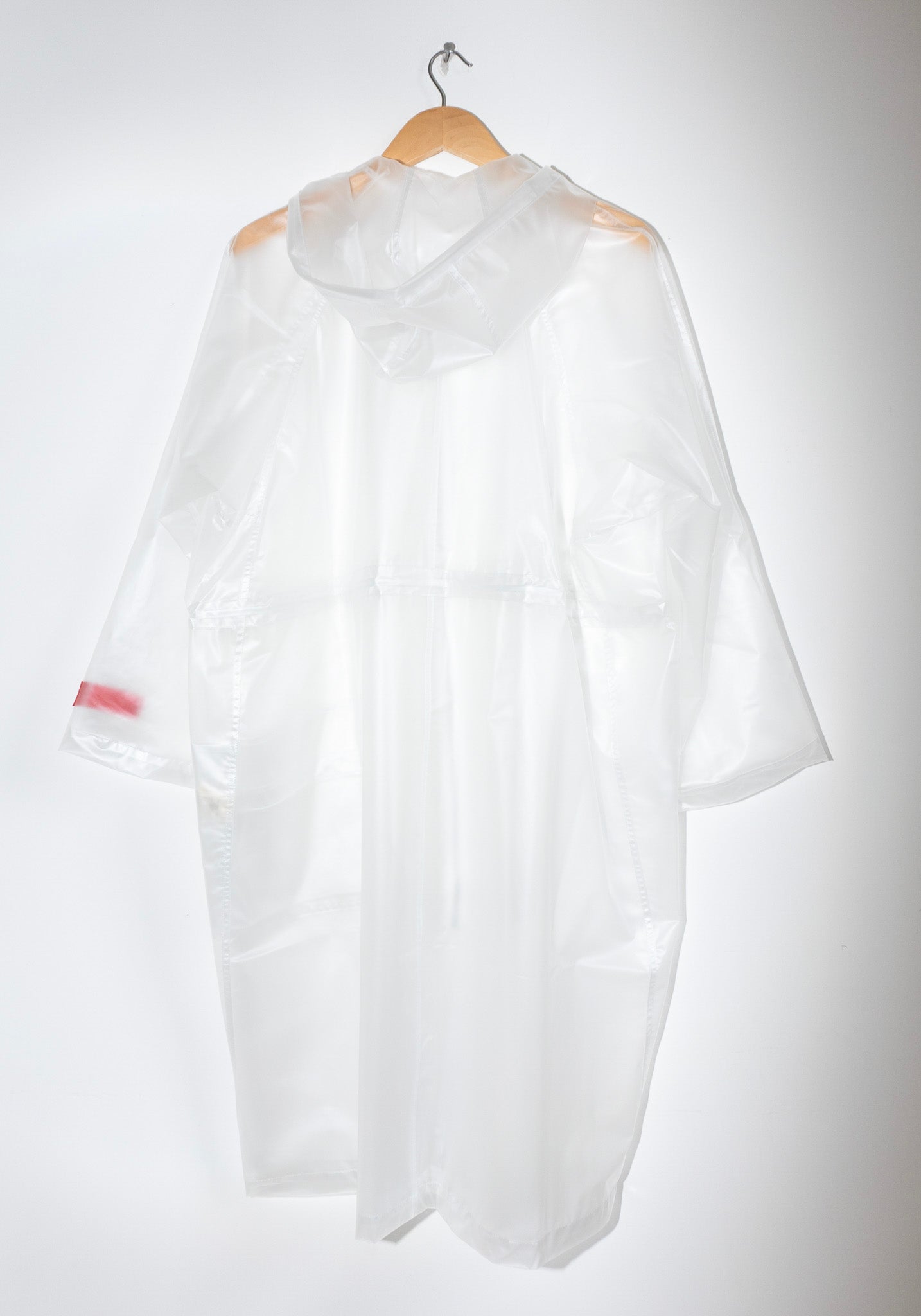 Hooded Transparent Raincoat in Clear