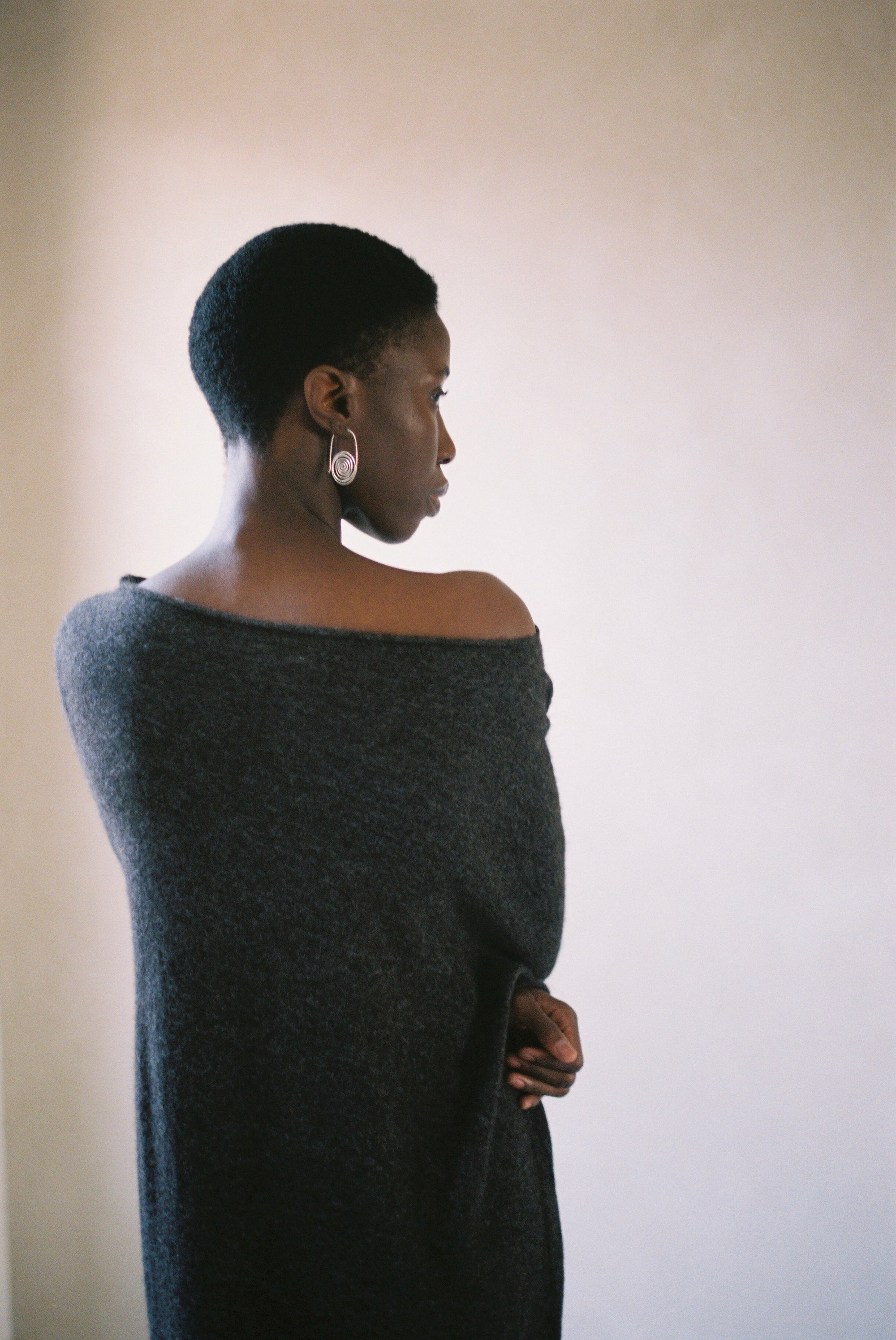 Askew Dress in Blackened