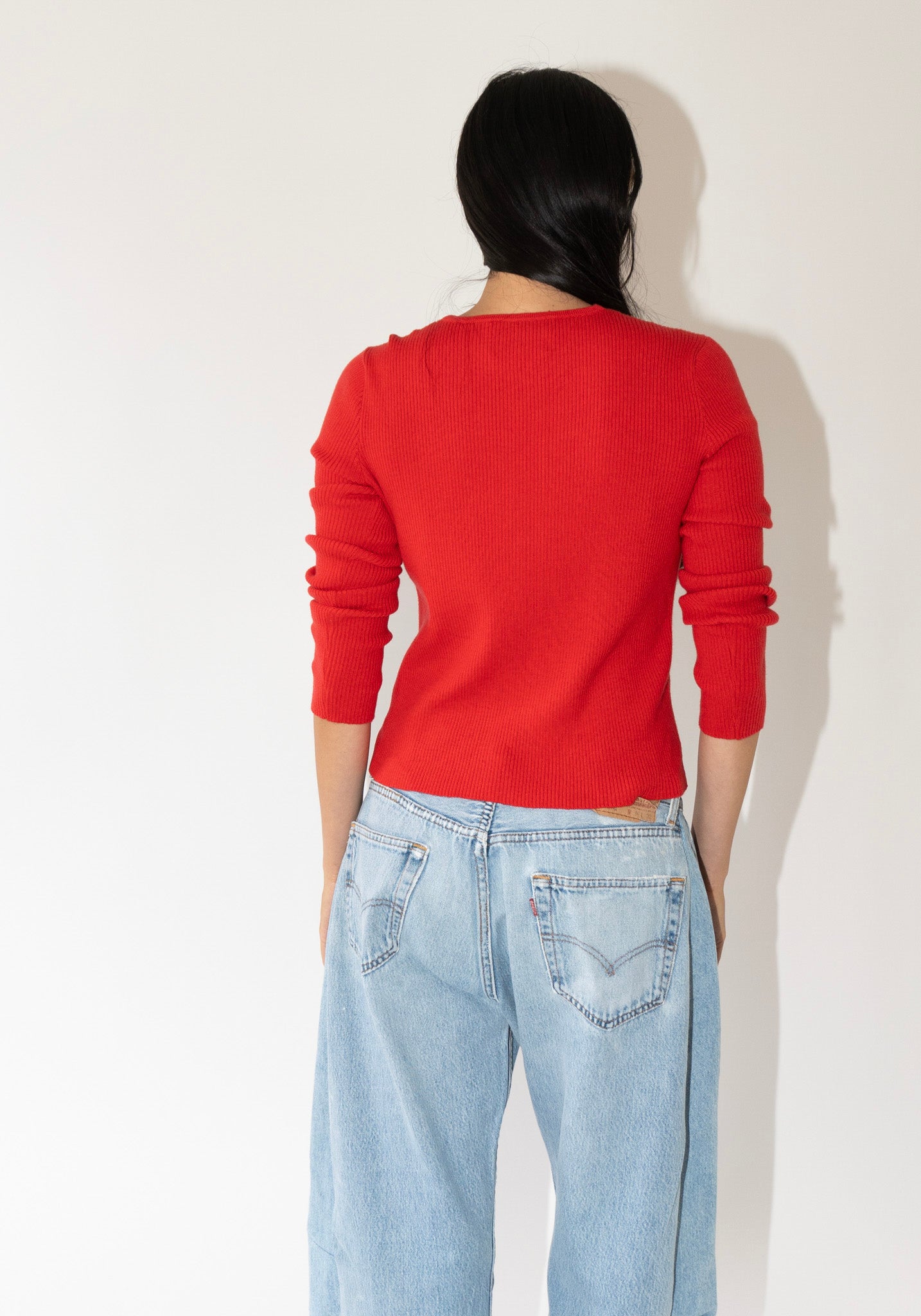 Shaina Mote Nolita Cardigan in Vermillion