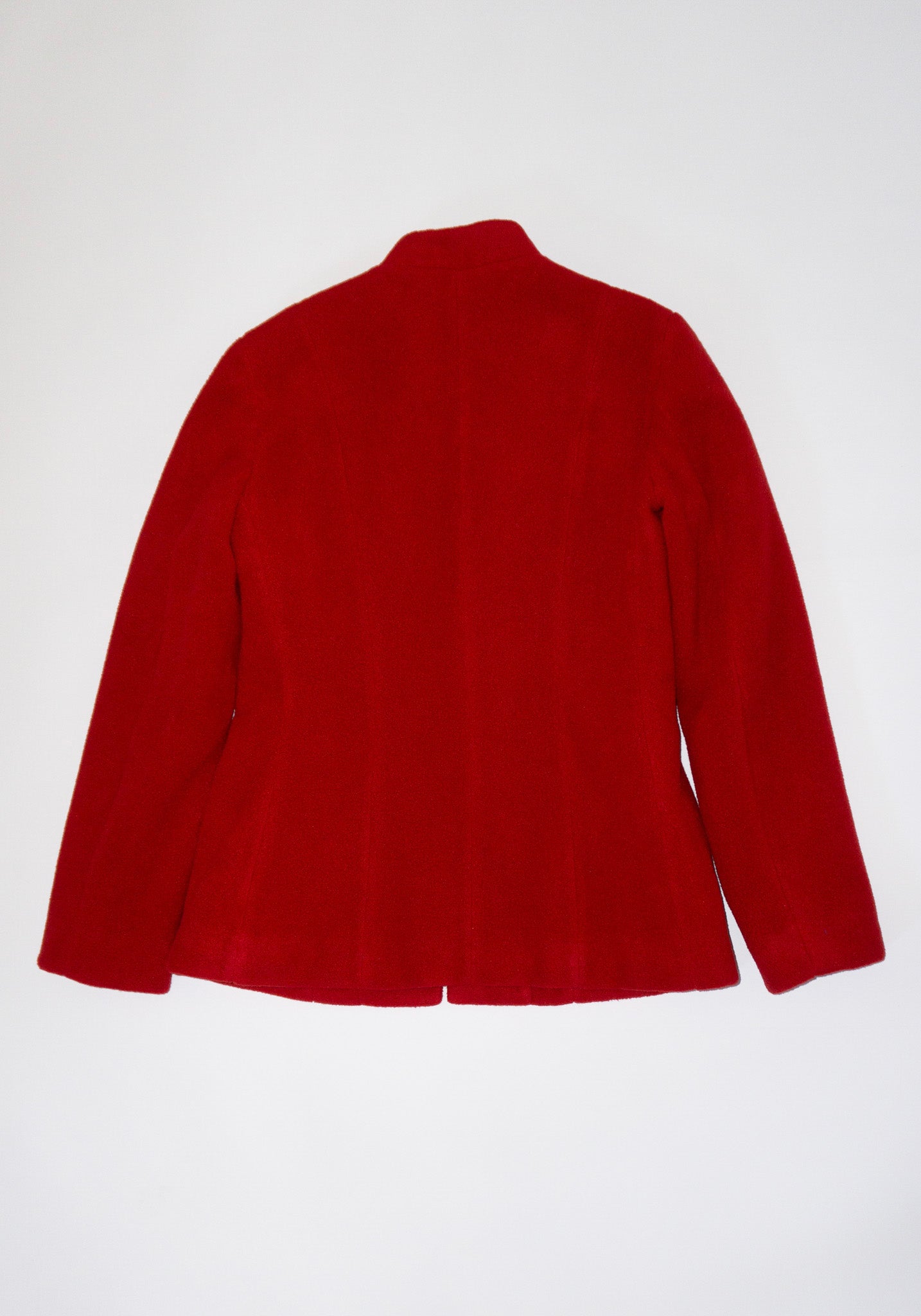 Shaped Victorian Jacket in Red Fleece