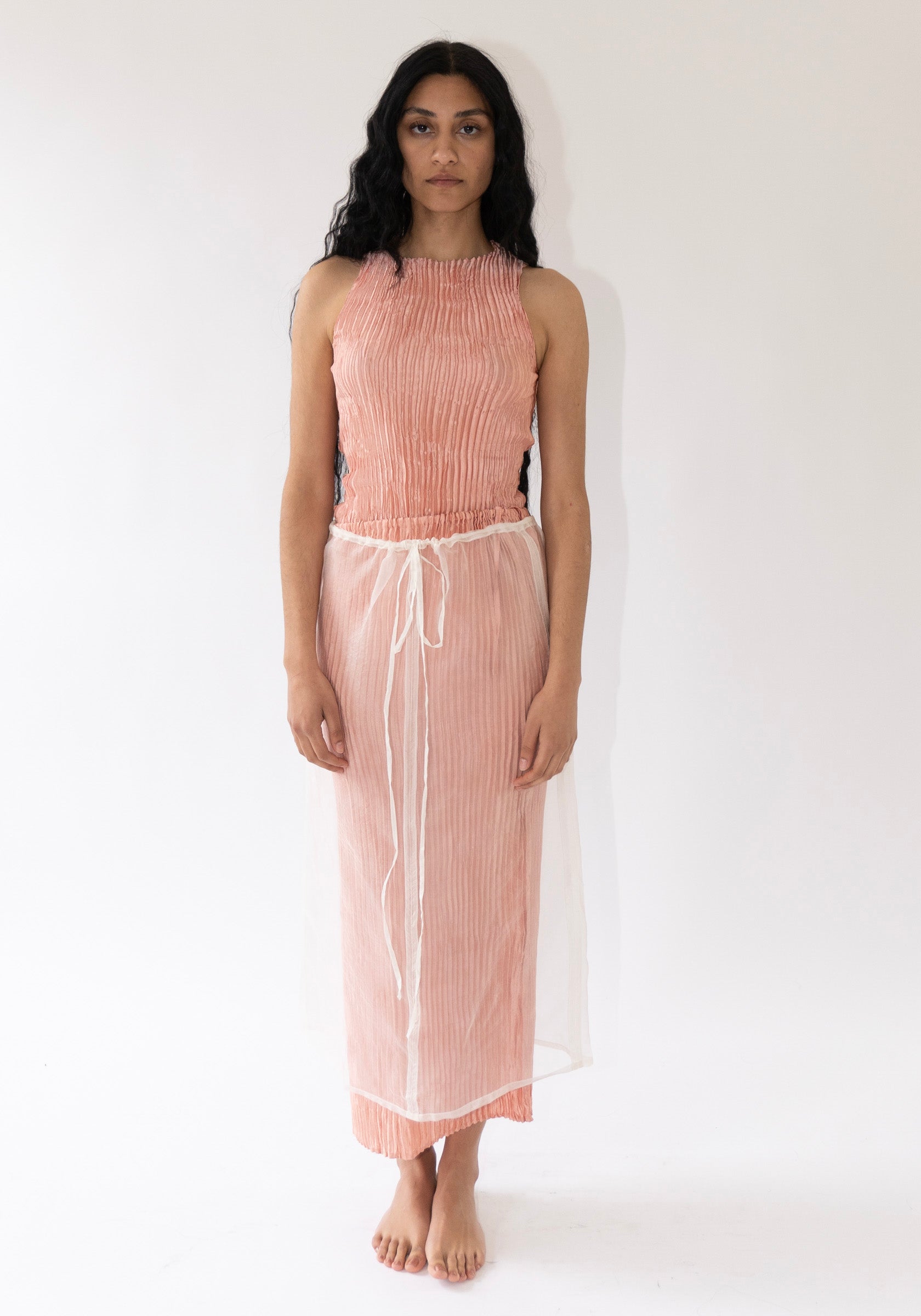 Sheer Organza Long Skirt Undyed – VESTIGE