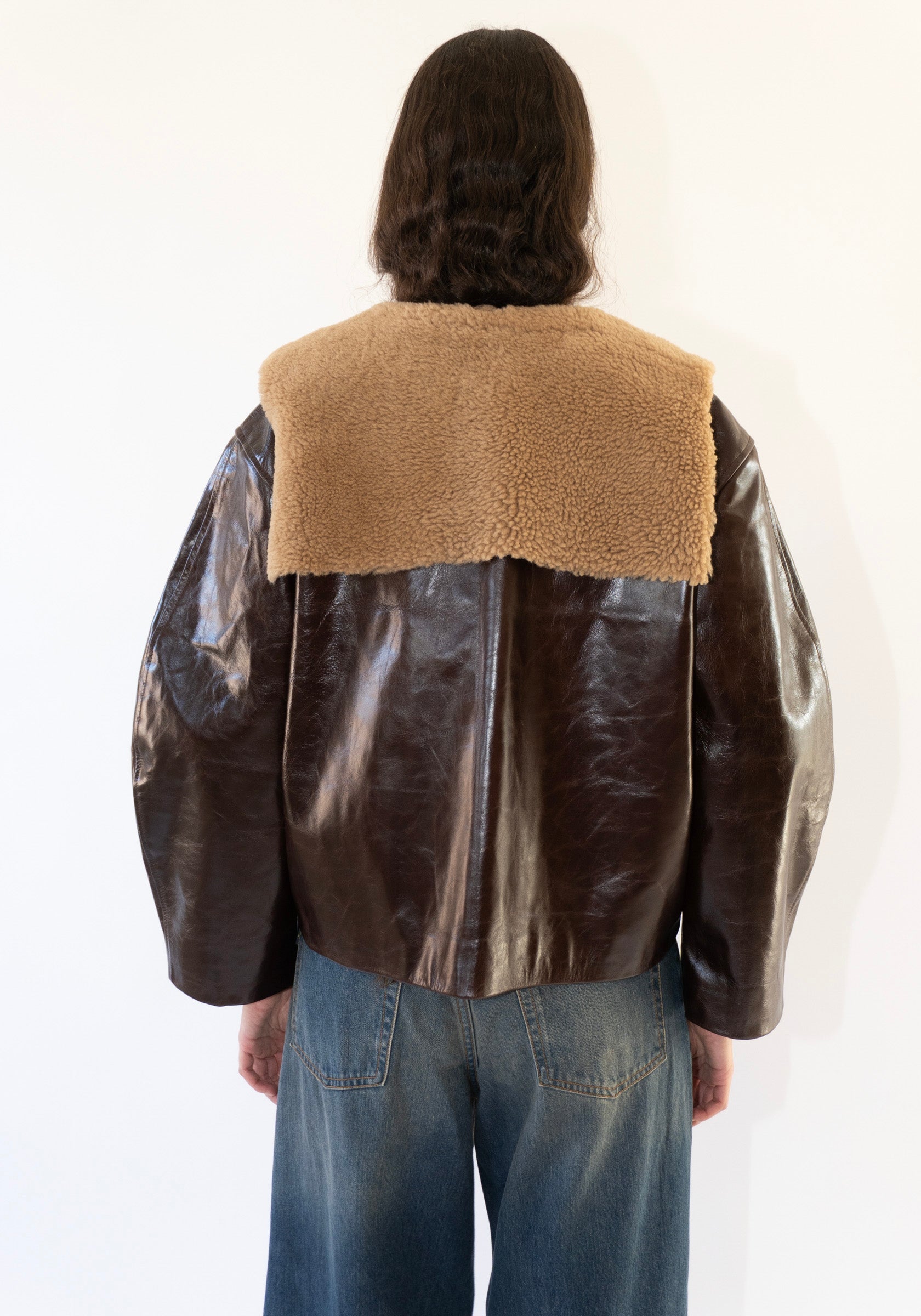 Leather Ellie Jacket in Canada Brown