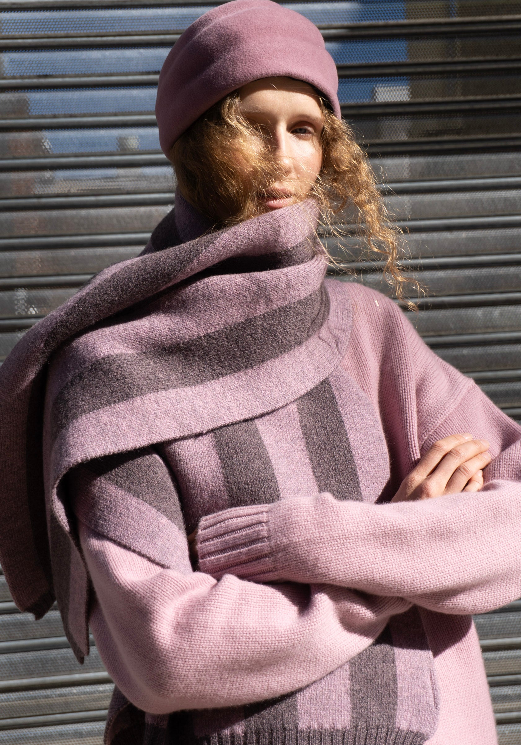 Brookes Boswell x Cawley Felted Beret Rose