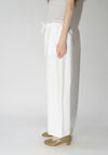 Cotton Drawstring Pant in Natural White