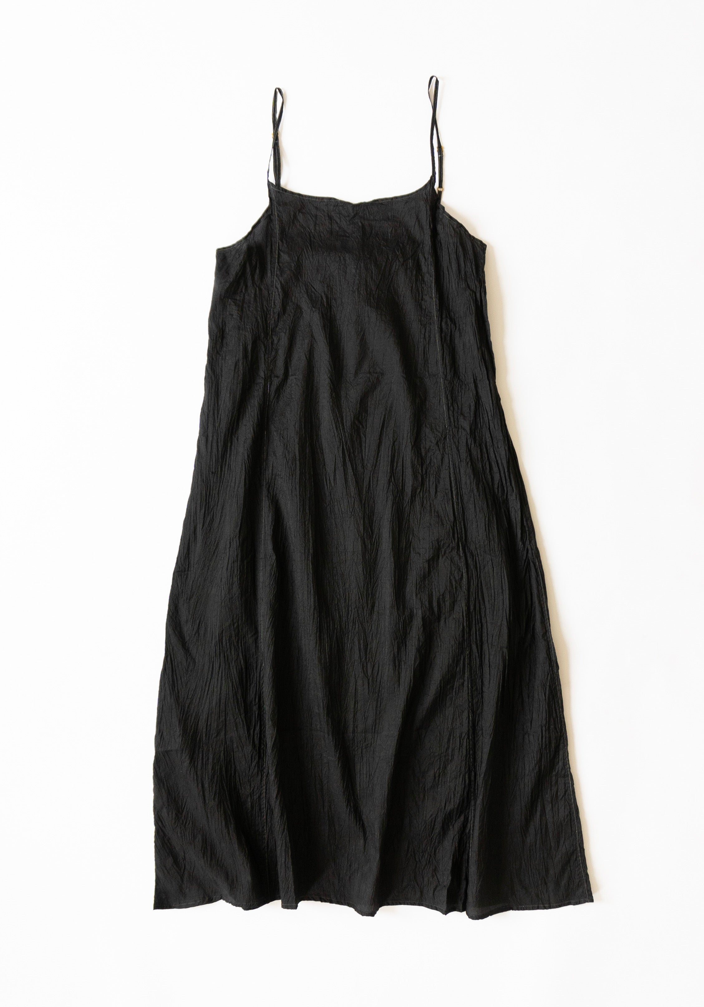 Injiri Silk Slip Dress in Dark Black – VESTIGE