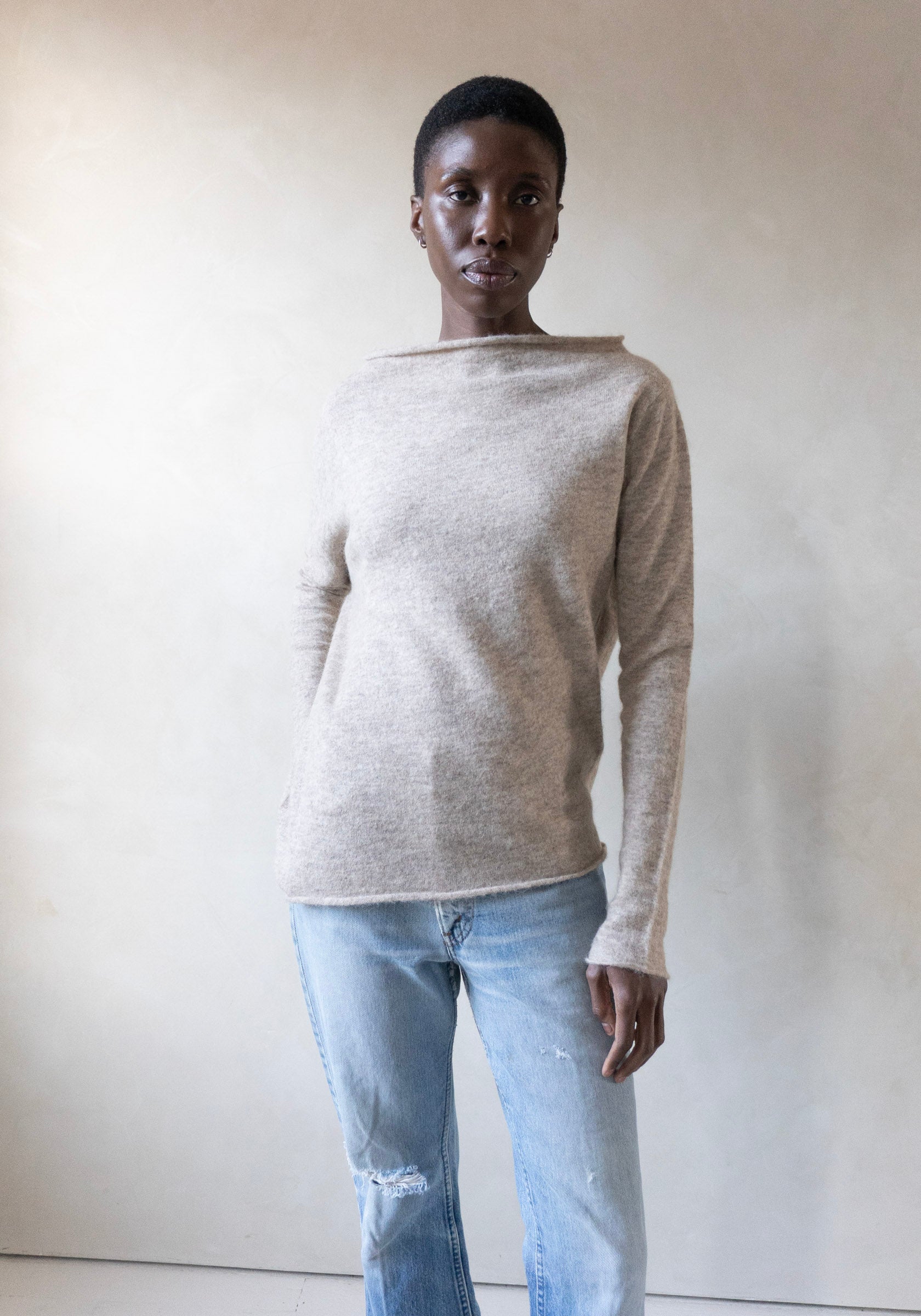 Lauren Manoogian Askew Boatneck Sweater in Oatmeal